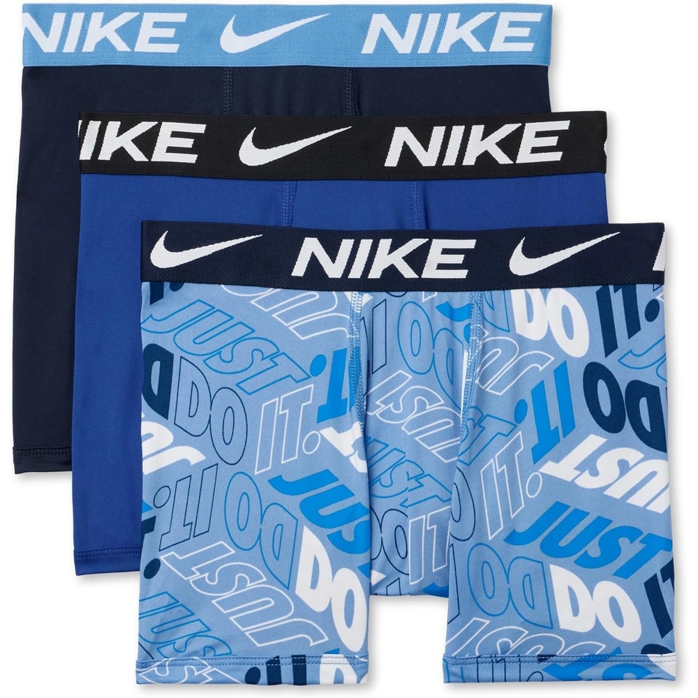 image:imageNike Boys DriFIT Essentials Micro MultiPack Boxer BriefsWhiteUniversity Blue Printed 3pack