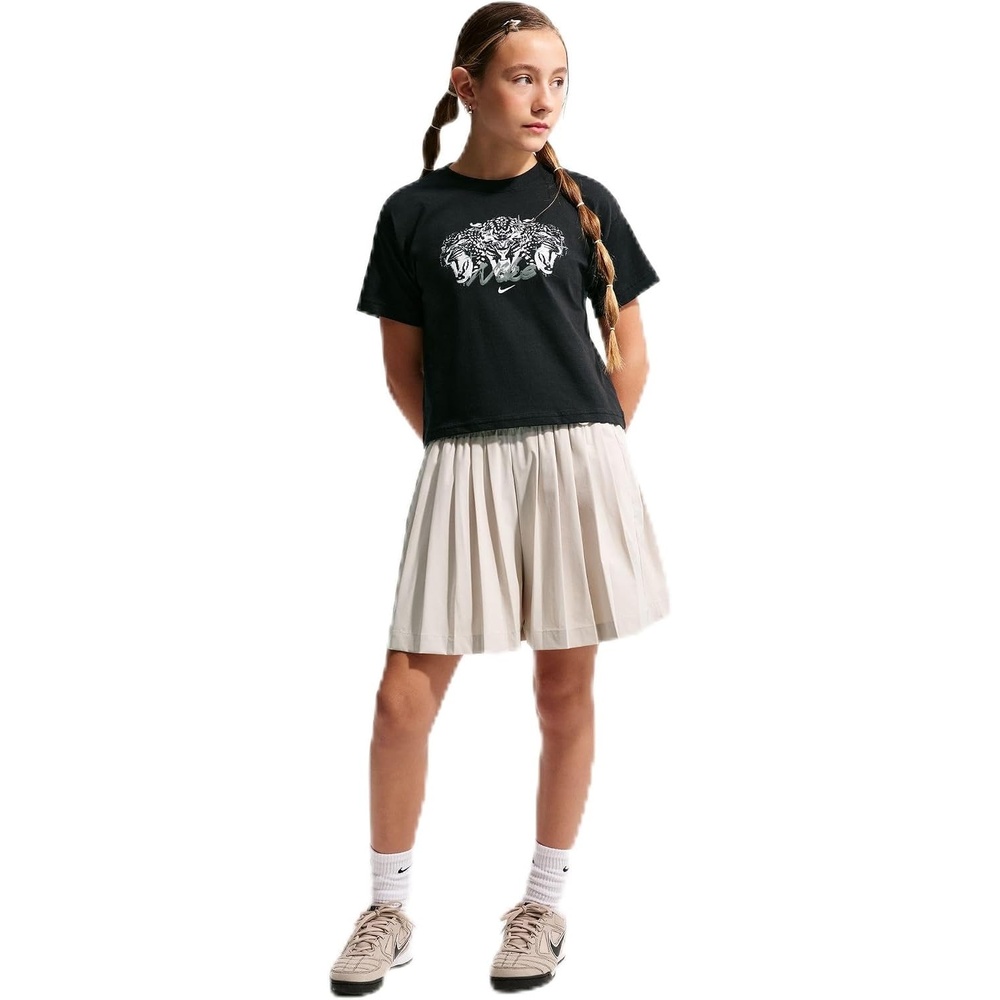 image:imageNike Girls Sportswear Boxy Bear TShirtBlackAop