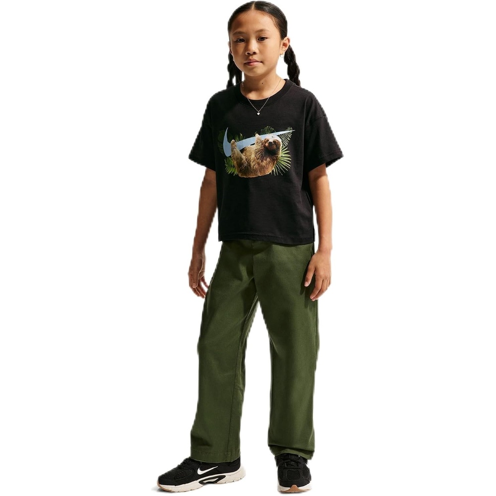 image:imageNike Girls Sportswear Boxy Bear TShirtBlackSloth