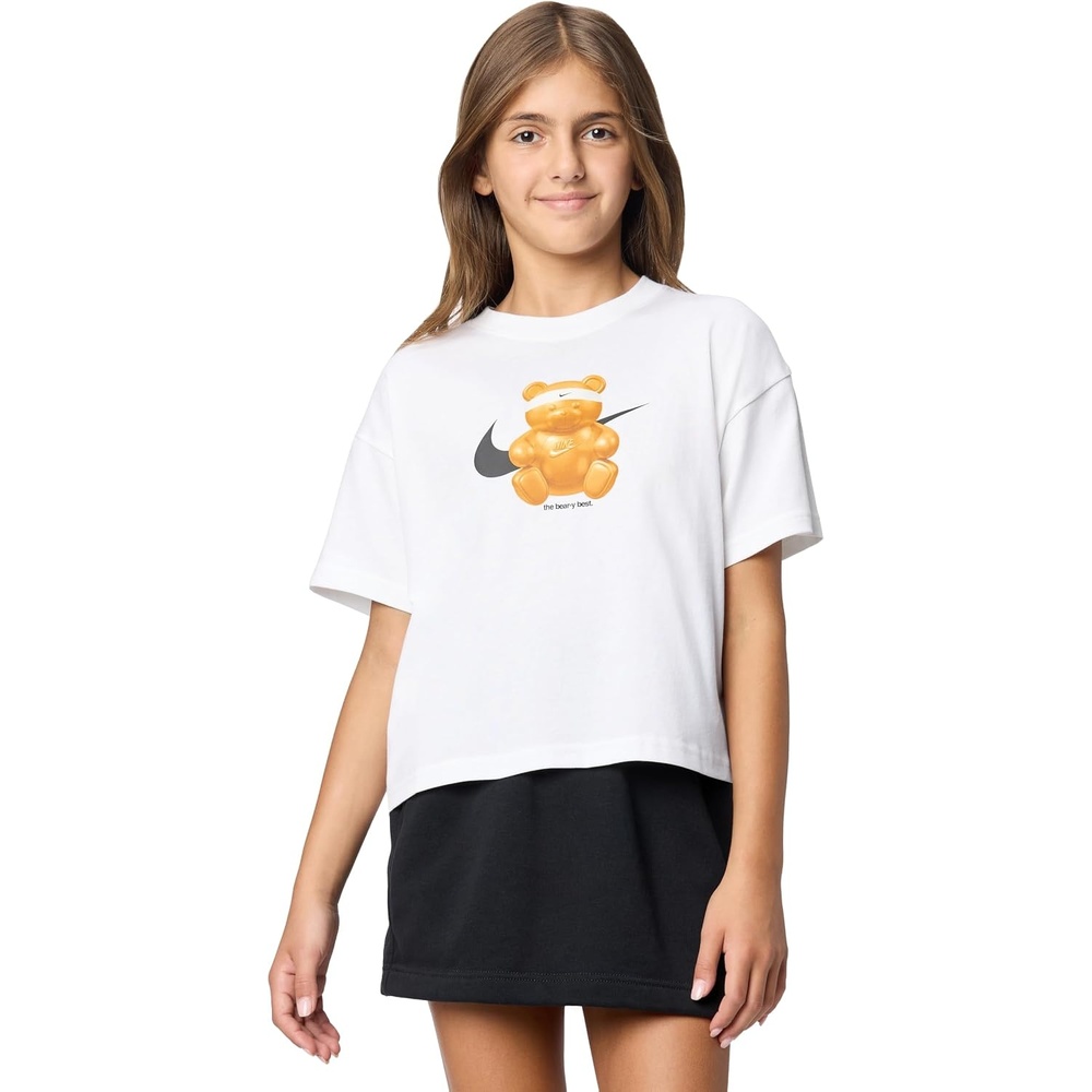 image:imageNike Girls Sportswear Boxy Bear TShirtWhite
