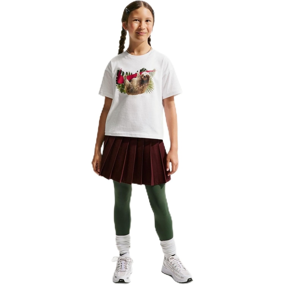 image:imageNike Girls Sportswear Boxy Bear TShirtWhiteSloth
