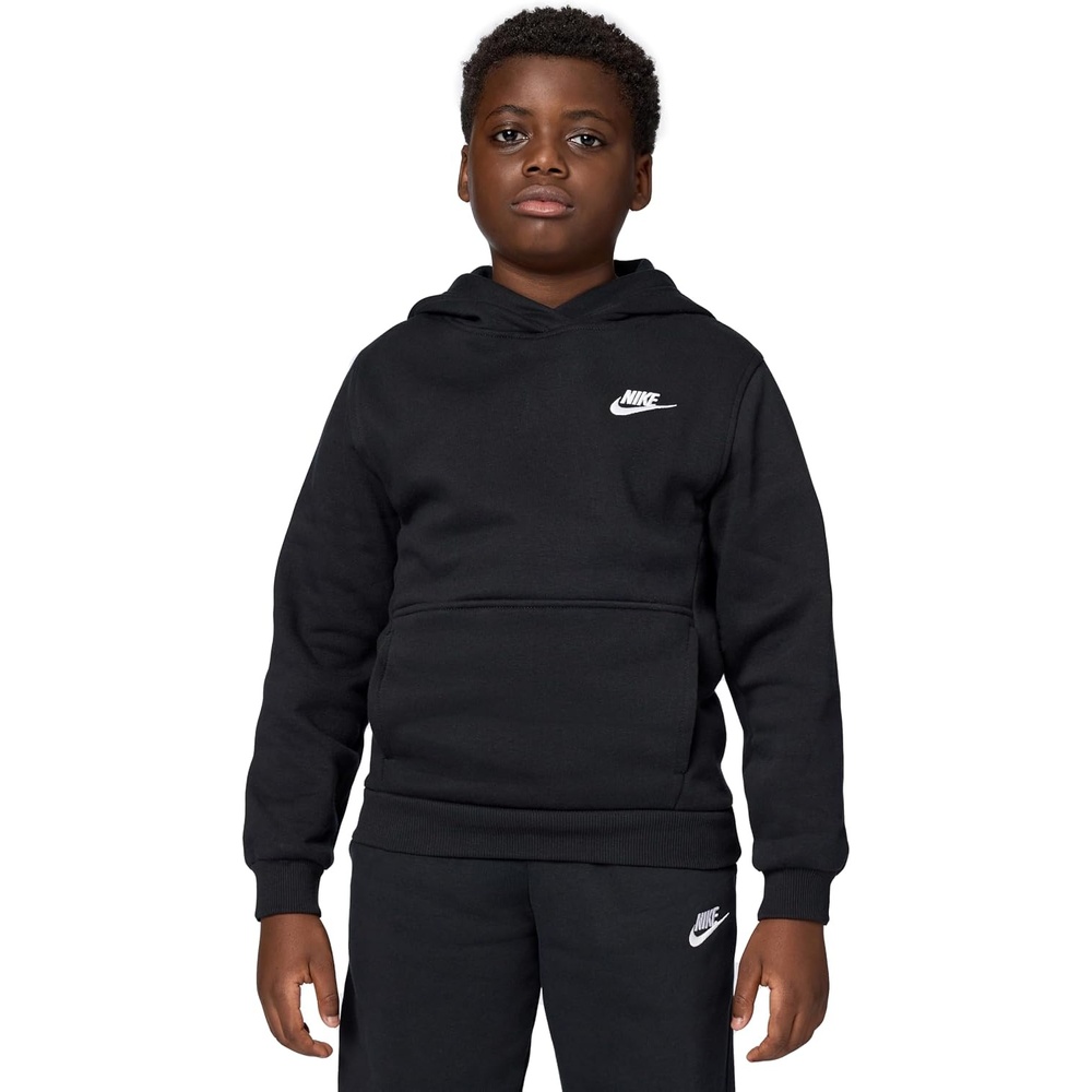 image:imageNike Kids Sportswear Club Fleece Pullover HoodieBlackWhite