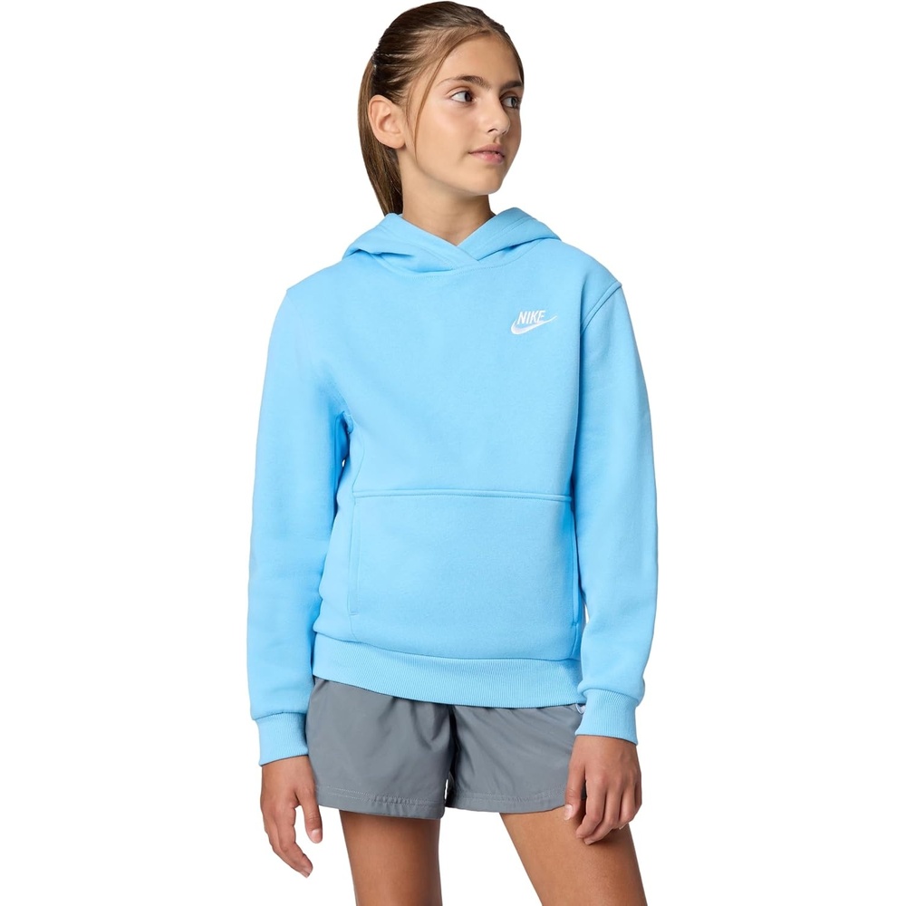 image:imageNike Kids Sportswear Club Fleece Pullover HoodieFootball BlueWhite