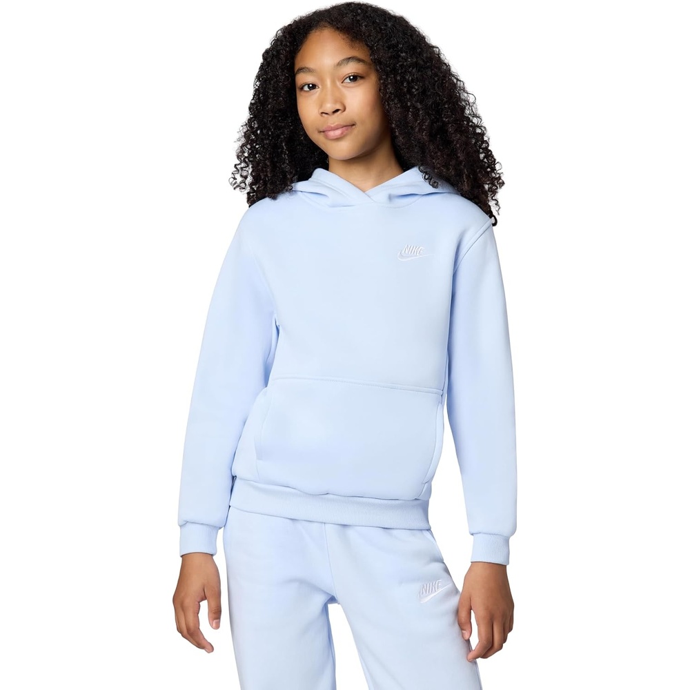 image:imageNike Kids Sportswear Club Fleece Pullover HoodieHydrogen BlueWhite