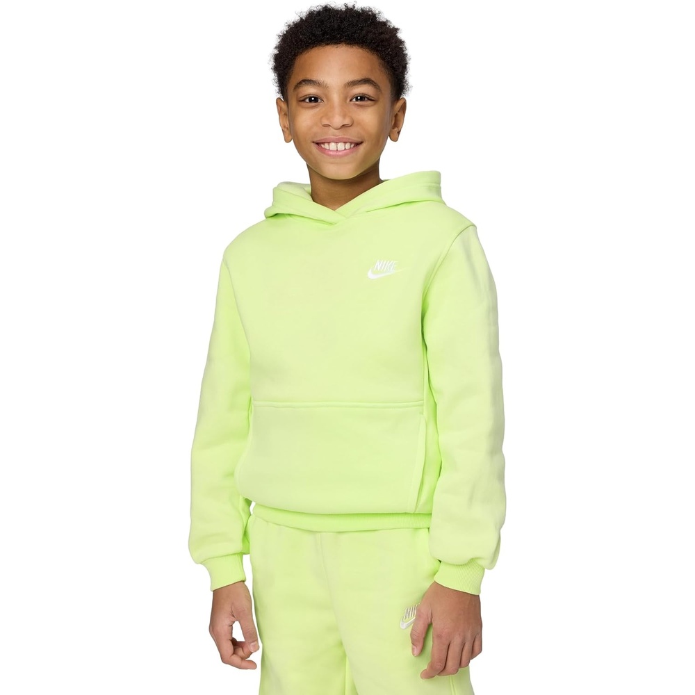 image:imageNike Kids Sportswear Club Fleece Pullover HoodieLight Liquid LimeWhite
