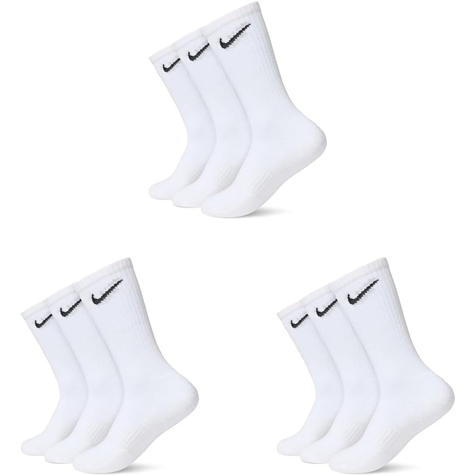 image:imageNike Unisex Adult Everyday Cushioned Training Crew Socks 3Pack Mens and Womens