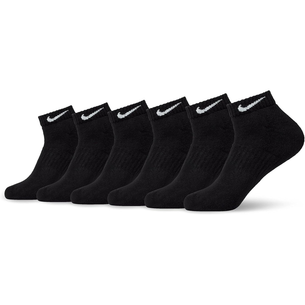 image:imageNike Unisex Adult Everyday Cushioned Training Low Socks 6Pack Mens and WomensBlackWhite