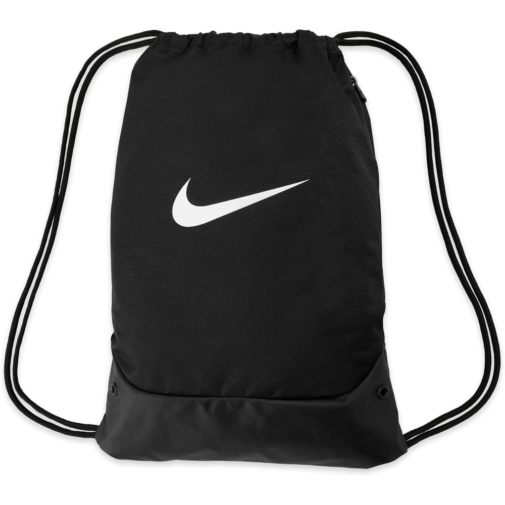 image:imageNike Unisex Adult Gameday Brasilia X Drawstring Bag Backpack 18L Mens and WomensBlackBlackWhite