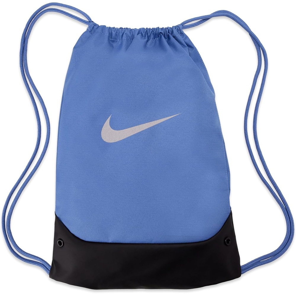 image:imageNike Unisex Adult Gameday Brasilia X Drawstring Bag Backpack 18L Mens and WomensIndigo StormBlackReflect Silver