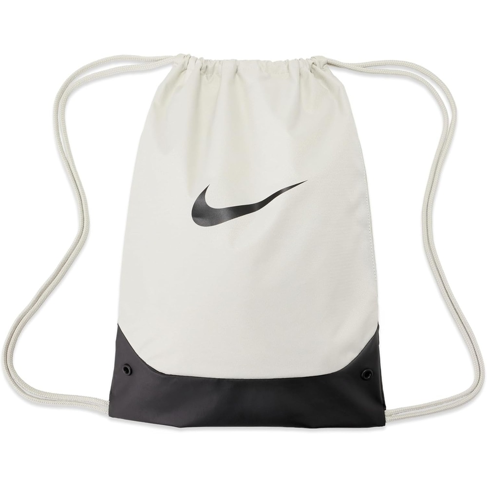 image:imageNike Unisex Adult Gameday Brasilia X Drawstring Bag Backpack 18L Mens and WomensLight BoneBlackBlack