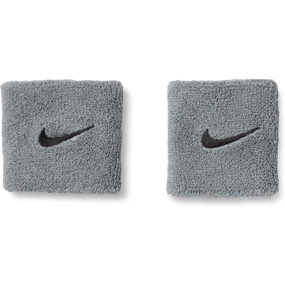 image:imageNike Unisex Adult Swoosh Classic Wristband 2 PackCool greyblack