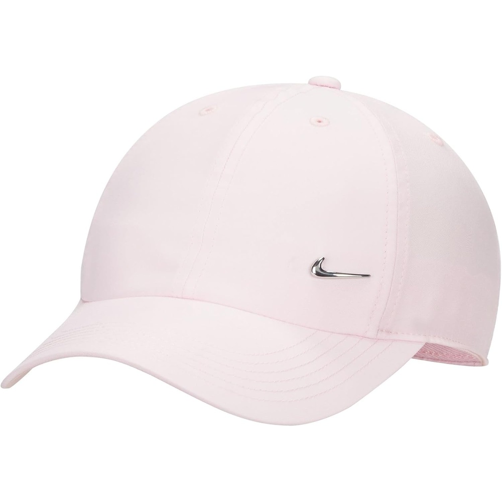 image:imageNike Unisex Big Kids Club DriFIT Unstructured Metal Swoosh Cap Hat  Boys and GirlsPink FoamMetallic Silver