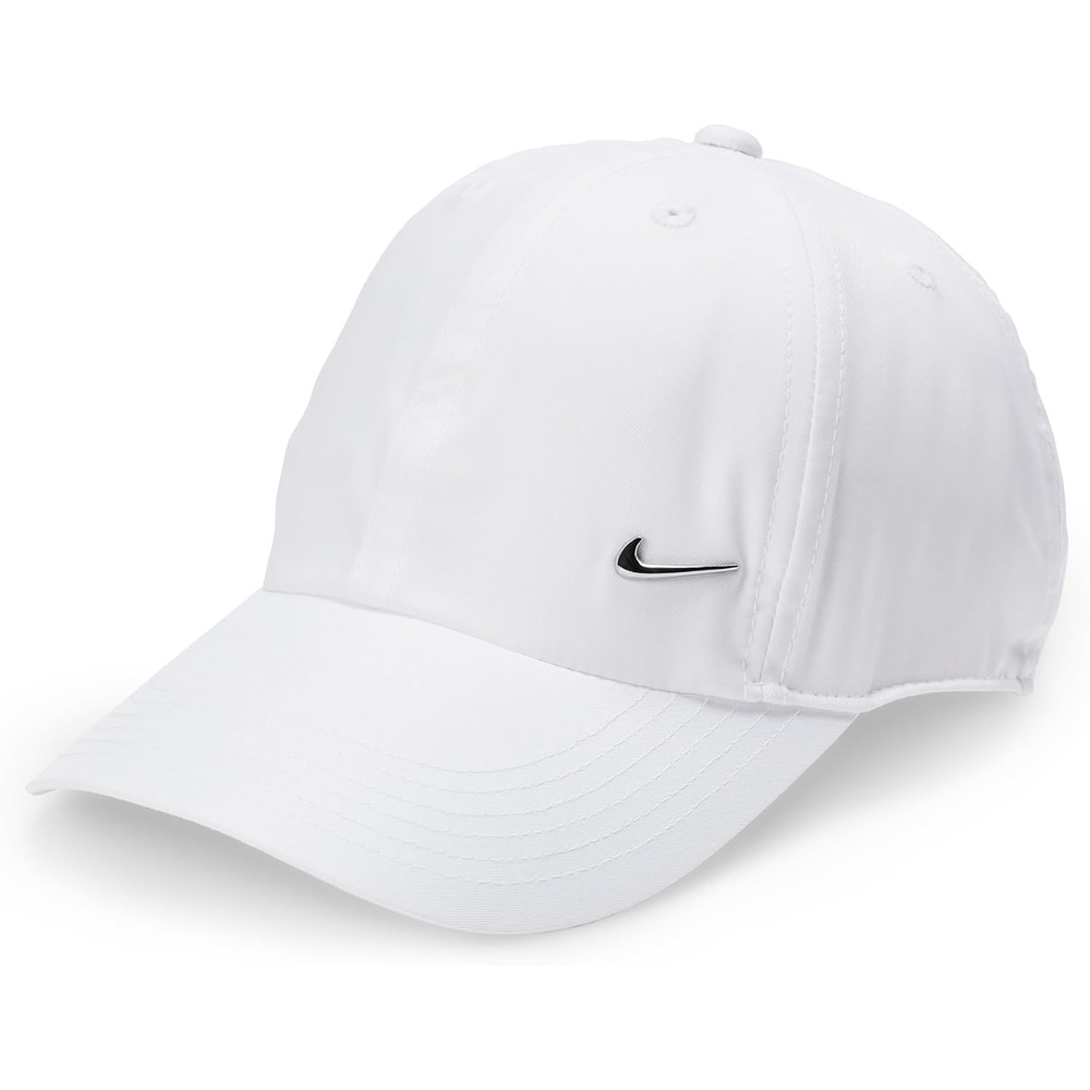 image:imageNike Unisex Big Kids Club DriFIT Unstructured Metal Swoosh Cap Hat Boys and GirlsWhiteMetallic Silver