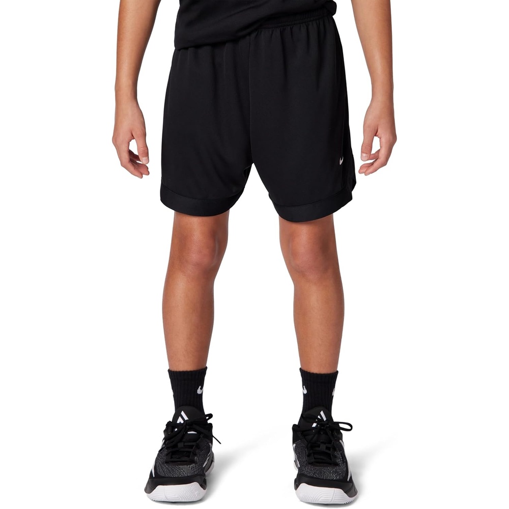 image:imageNike Unisex Big Kids Court DriFIT 5 Basketball Shorts Boys and GirlsBlackWhite
