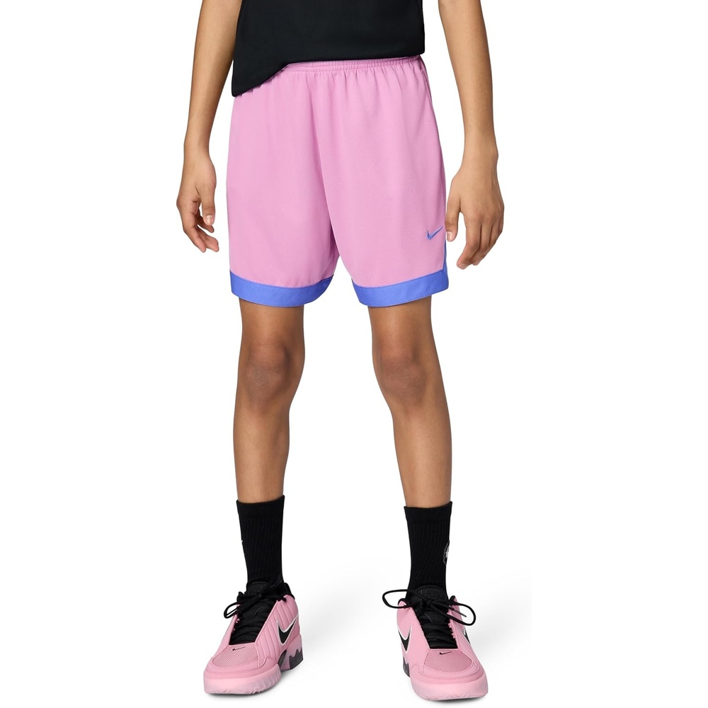 image:imageNike Unisex Big Kids Court DriFIT 5 Basketball Shorts Boys and GirlsLight MagentaWhite