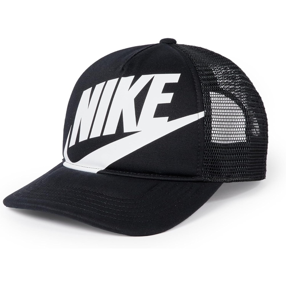 image:imageNike Unisex Big Kids Rise Structured Trucker Cap Hat Boys and GirlsBlackBlackWhite
