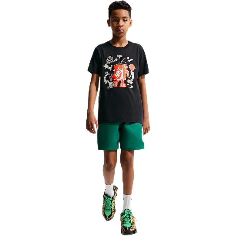 image:imageNike Unisex Big Kids Sportswear Club Boxy Rest TShirt Boys and GirlsMulti SportBlack