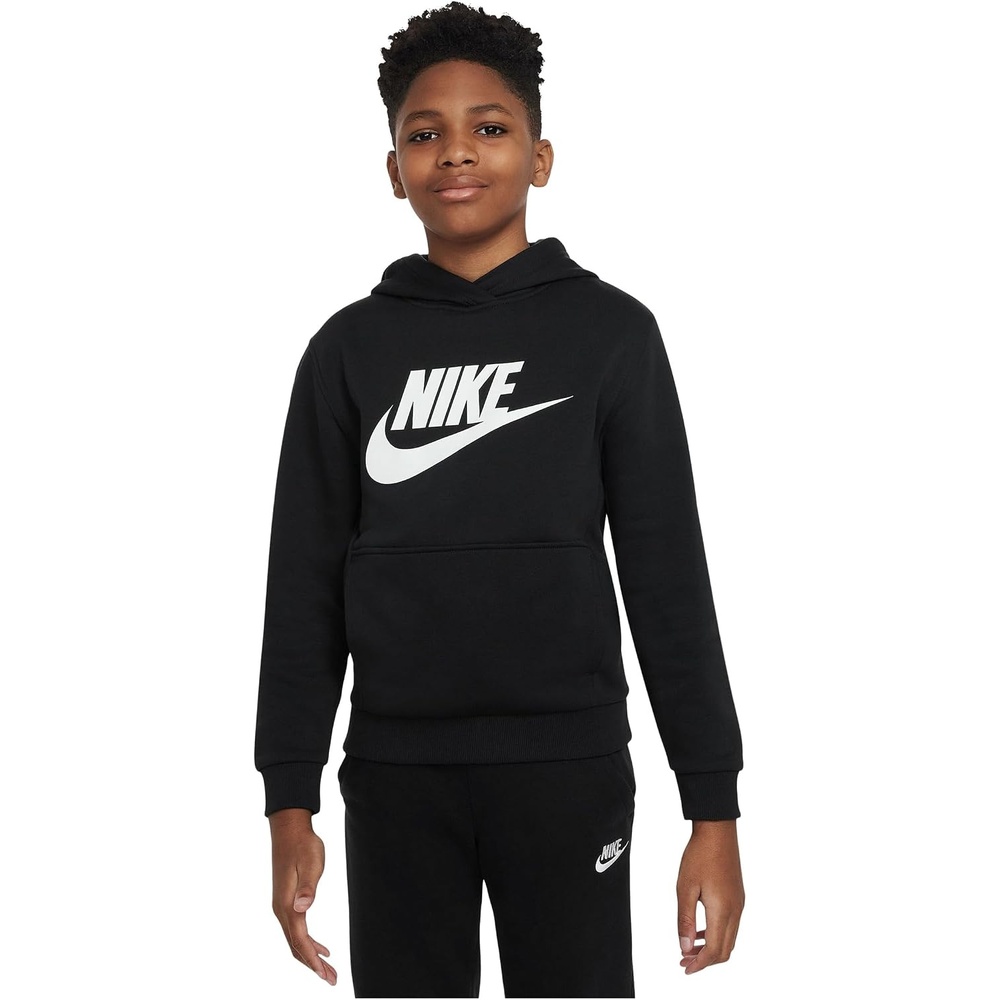 image:imageNike Unisex Big Kids Sportswear Club Fleece Hoodie  Boys and Girls SweatshirtBlackWhite