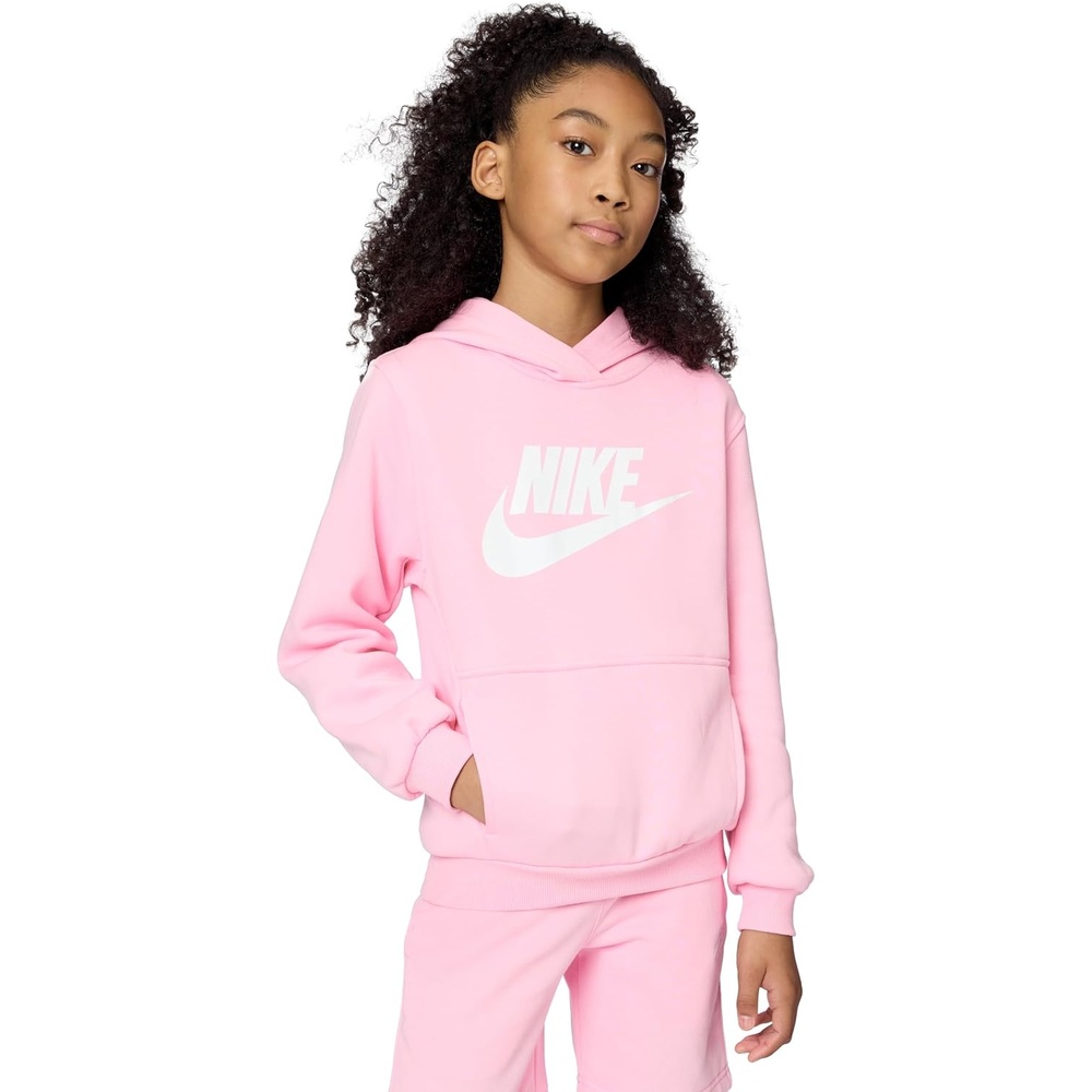 image:imageNike Unisex Big Kids Sportswear Club Fleece Hoodie Boys and Girls SweatshirtMedium Soft PinkWhite