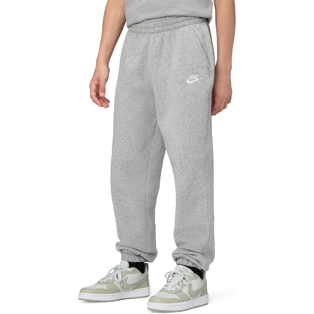 image:imageNike Unisex Big Kids Sportswear Club Fleece Loose Pants  Boys and GirlsDark Grey HeatherBase GreyWhite