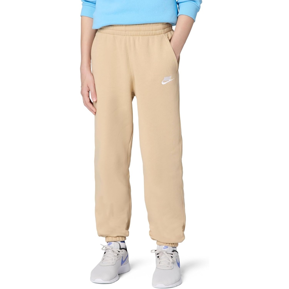 image:imageNike Unisex Big Kids Sportswear Club Fleece Loose Pants Boys and GirlsLinenWhite
