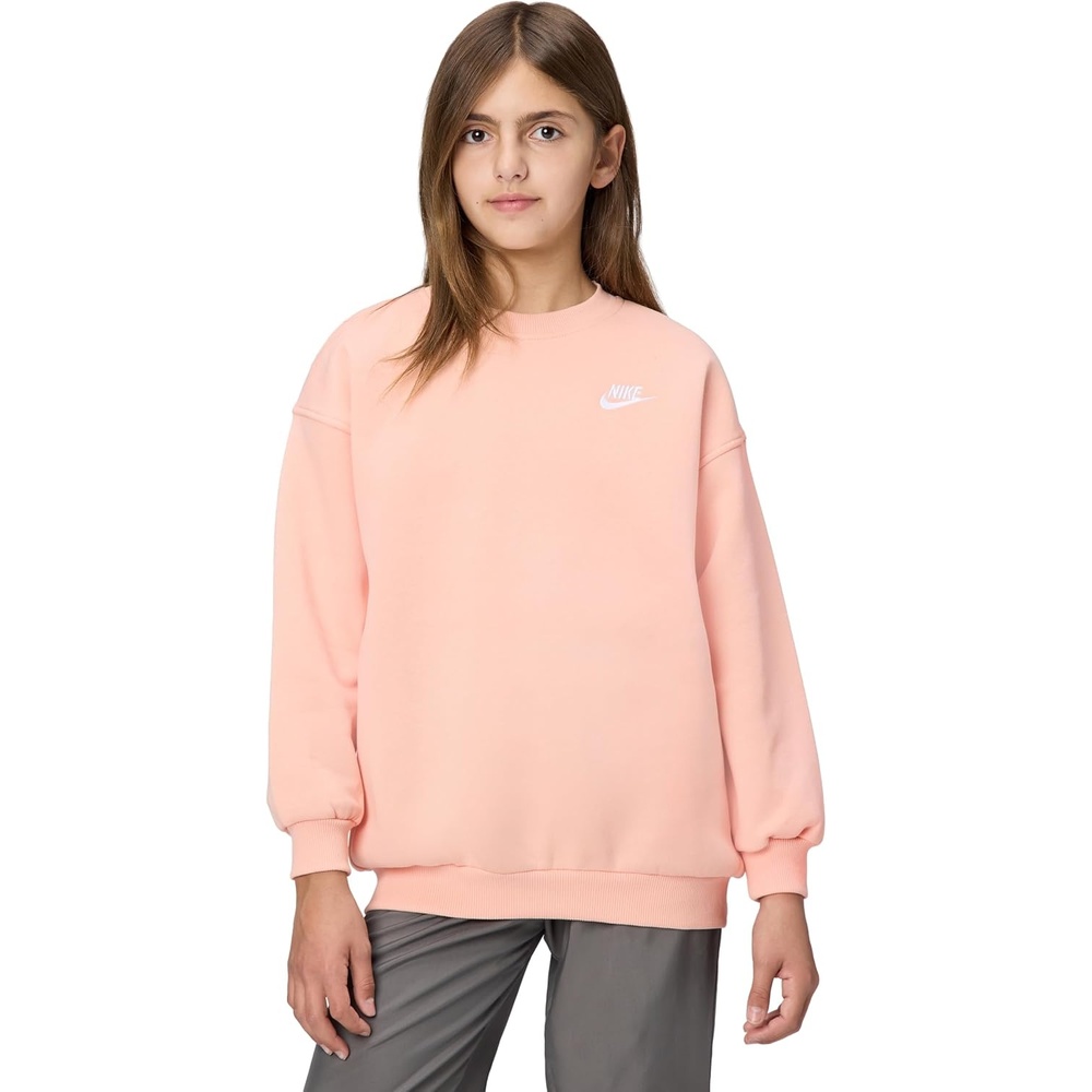 image:imageNike Unisex Big Kids Sportswear Club Fleece Oversized Sweatshirt Boys and GirlsArctic OrangeArctic OrangeWhite