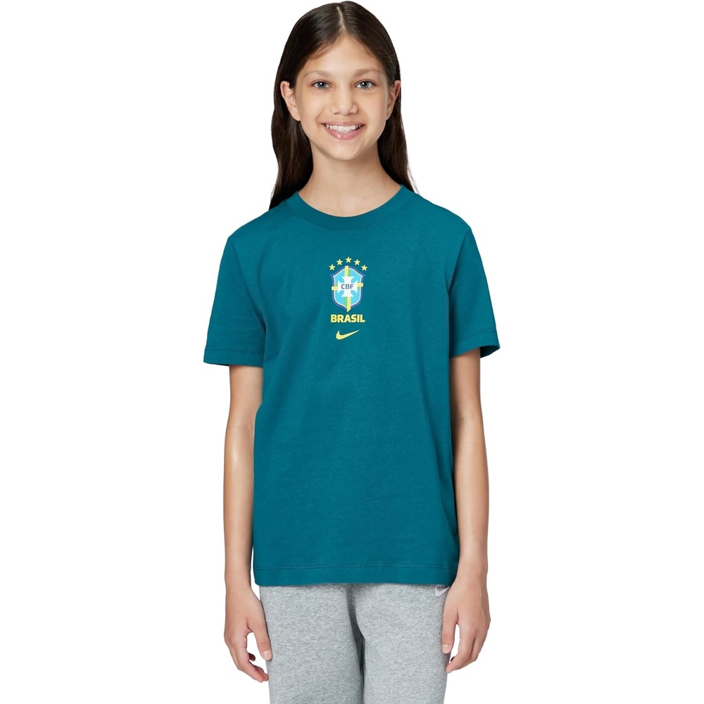 image:imageNike Unisex Big Kids Sportswear Club World Cup TShirt Boys and GirlsBazil Geode Teal