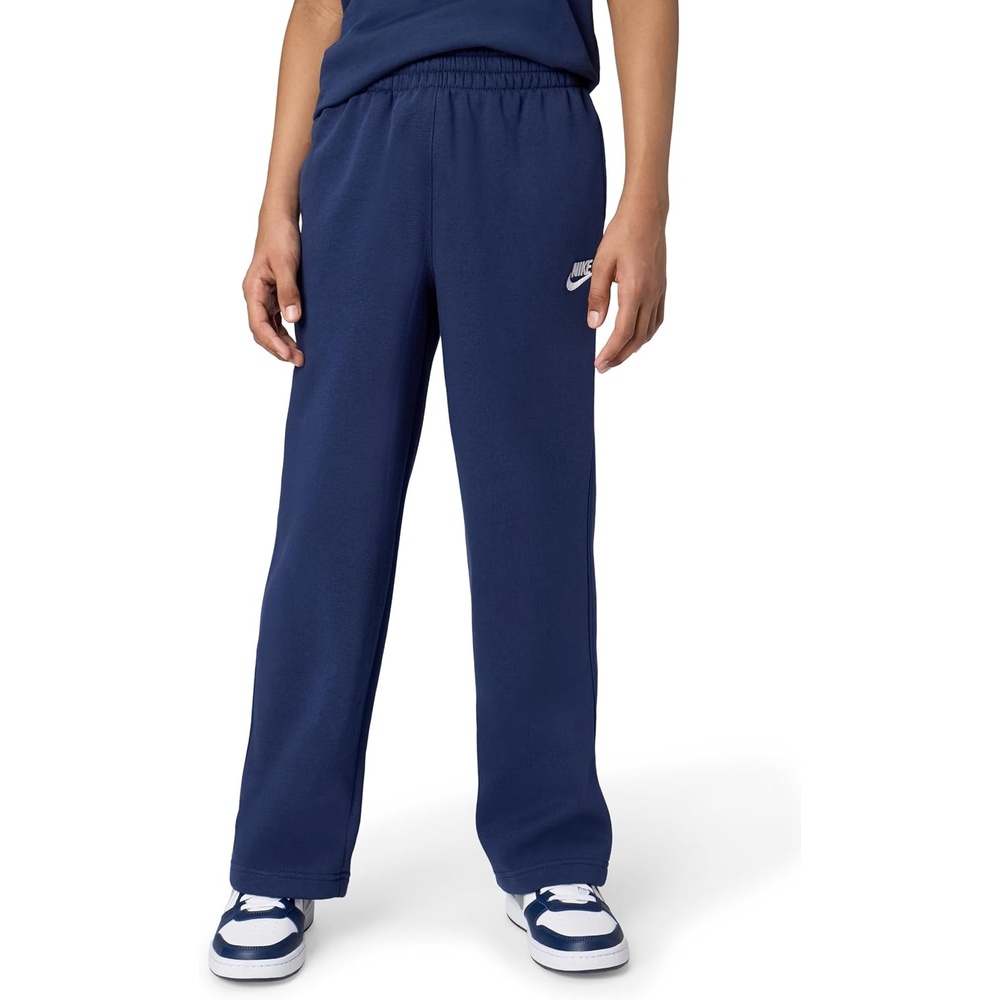 image:imageNike Unisex Big Kids Sportswear Loose OpenHem Pants  Boys and GirlsMidnight NavyWhite