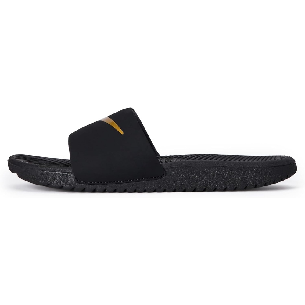 image:imageNike Unisex Kids Kawa Slides Boys Girls Toddlers amp Baby Sandals Casual SandalsBlackMetallic Gold