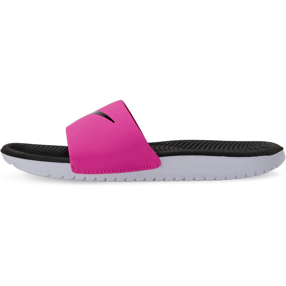 image:imageNike Unisex Kids Kawa Slides  Boys Girls Toddlers amp Baby Sandals  Casual SandalsLaser FuchsiaBlackWhite
