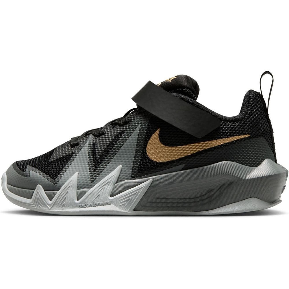 image:imageNike Unisex Kids ST Dynamite Basketball Shoes  Boys and Girls SneakersBlackMetallic GoldWolf GreySmoke Grey