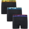 Nike Boys’ Dri-FIT Essentials Micro Multi-Pack Boxer Briefs(Black/Bright Ceramic 3-pack)