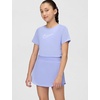 Nike Girls’ One Dri-FIT High-Waisted Skort – Skirt Shorts(Light Thistle/White)