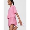 Nike Girls’ One Dri-FIT High-Waisted Skort – Skirt Shorts(Peony/White)