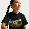 Nike Girls’ Sportswear Boxy Bear T-Shirt(Black/(Sloth))