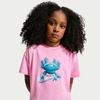 Nike Girls’ Sportswear Boxy Bear T-Shirt(Pink Rise/(Photo))