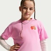 Nike Girls’ Sportswear Boxy Bear T-Shirt(Pink Rise/(Waffles))