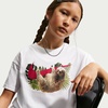 Nike Girls’ Sportswear Boxy Bear T-Shirt(White/(Sloth))