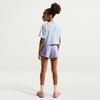 Nike Girls’ Sportswear Cropped T-Shirt (Large Swoosh Logo)(Hydrogen Blue)