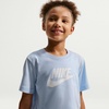 Nike Girls’ Sportswear Cropped T-Shirt (Large Swoosh Logo)(Hydrogen Blue)