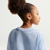 Nike Girls’ Sportswear Cropped T-Shirt (Large Swoosh Logo)(Hydrogen Blue)
