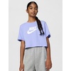 Nike Girls’ Sportswear Cropped T-Shirt (Large Swoosh Logo)(Light Thistle)
