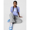 Nike Girls’ Sportswear Cropped T-Shirt (Large Swoosh Logo)(Light Thistle)