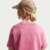 Nike Girls’ Sportswear Cropped T-Shirt (Large Swoosh Logo)(Peony)