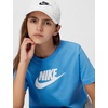 Nike Girls’ Sportswear Cropped T-Shirt (Large Swoosh Logo)(University Blue)