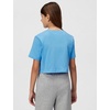 Nike Girls’ Sportswear Cropped T-Shirt (Large Swoosh Logo)(University Blue)