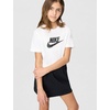 Nike Girls’ Sportswear Cropped T-Shirt (Large Swoosh Logo)(White)