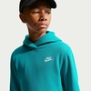 Nike Kids’ Sportswear Club Fleece Pullover Hoodie(Energy/White)