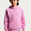 Nike Kids’ Sportswear Club Fleece Pullover Hoodie(Pink Rise/White)