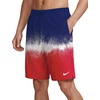 Nike Men’s Breaker 9″ Brief-Lined Volley Short(Blue/Red)